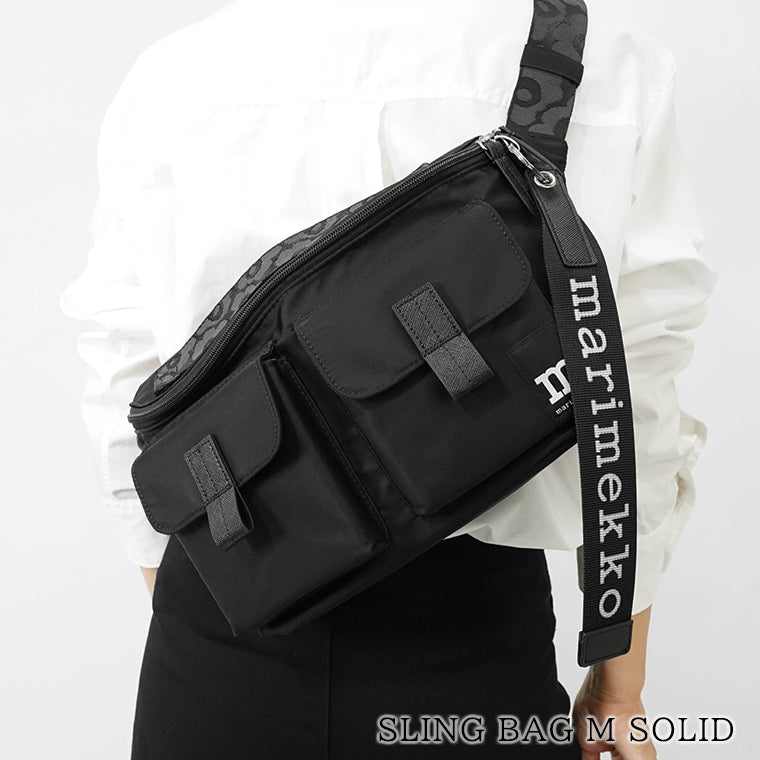 marimekko レディース メンズ ベルトバッグ SLING BAG M SOLID 094618 BLACK ブラック 009