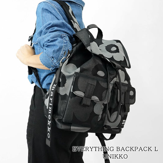 marimekko レディース バックパック EVERYTHING BACKPACK L UNIKKO 094811 GREY DARK GREY BLACK グレー ダークグレー ブラック 990