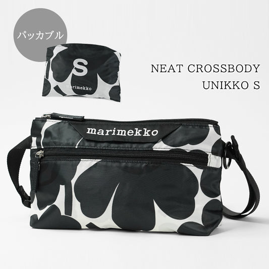 marimekko レディース メンズ ショルダーバッグ NEAT CROSSBODY UNIKKO S 095250 ダークグレー オフホワイト 919