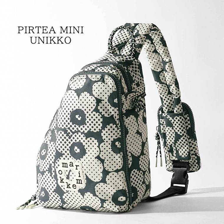 marimekko レディース ワンショルダーバッグ PIRTEA MINI UNIKKO 095859 ダークグレー オフホワイト 910