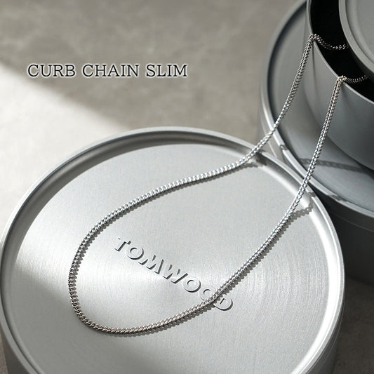 TOM WOOD レディース メンズ ネックレス CURB CHAIN SLIM 100269 シルバー