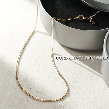 TOM WOOD レディース メンズ ネックレス CURB CHAIN SLIM GOLD 100270 ゴールド