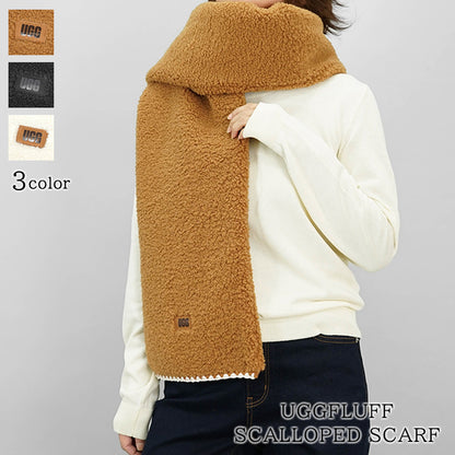 UGG レディース メンズ マフラー UGGFLUFF SCALLOPED SCARF 101021 3カラー