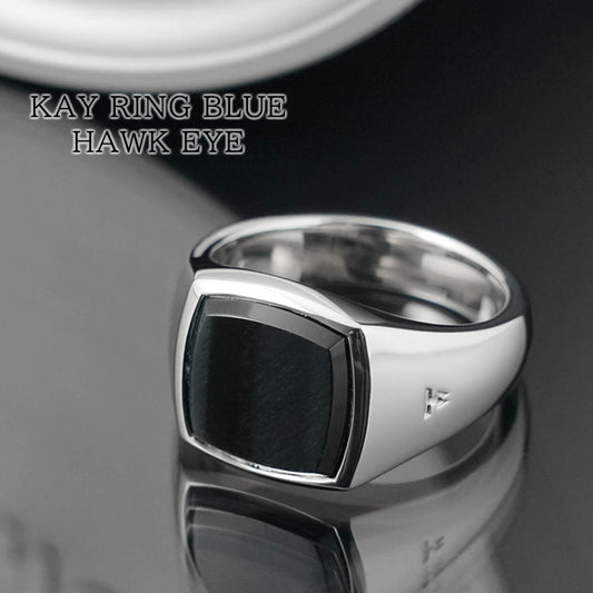 TOM WOOD レディース リング KAY RING BLUE HAWK EYE 101223 シルバー