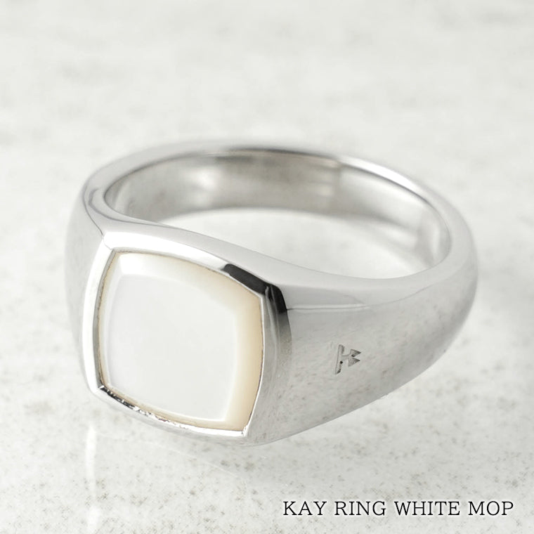 TOM WOOD メンズ レディース リング KAY RING WHITE MOP 101283 シルバー