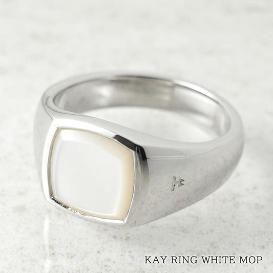 TOM WOOD メンズ レディース リング KAY RING WHITE MOP 101283 シルバー