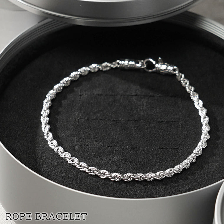 TOM WOOD メンズ レディース ブレスレット ROPE BRACELET 101563 シルバー