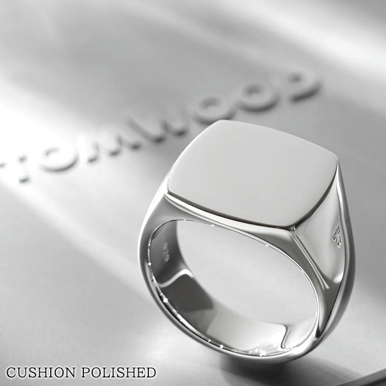 TOM WOOD メンズ リング CUSHION POLISHED 101734 シルバー
