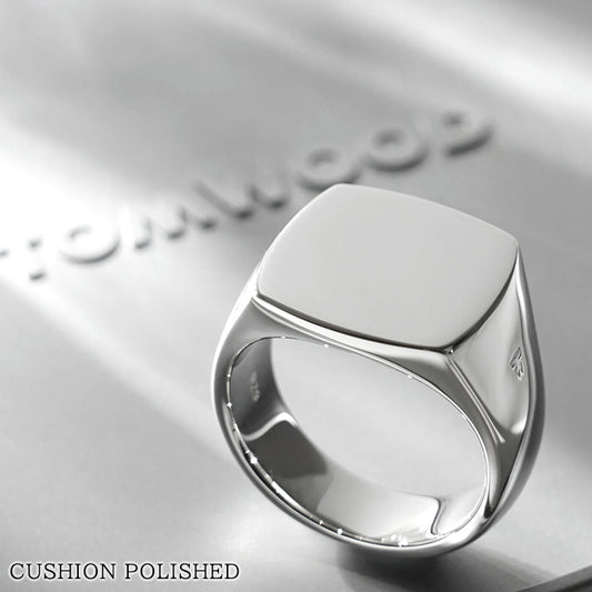 TOM WOOD メンズ リング CUSHION POLISHED 101734 シルバー