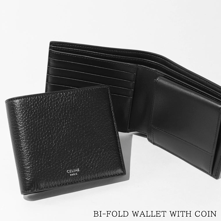 CELINE メンズ 2つ折り財布 BI FOLD WALLET WITH COIN 10C873GTZ BLACK ブラック 38SI