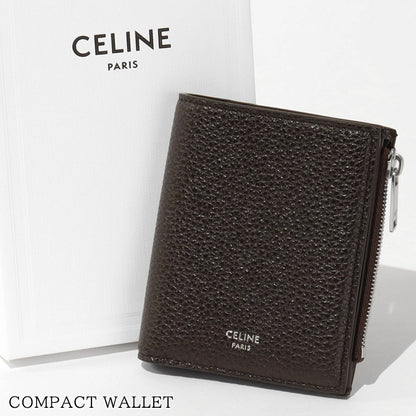 CELINE メンズ 2つ折り財布 COMPACT WALLET 10E493GTH ESPRESSO エスプレッソ 19ES BROWN