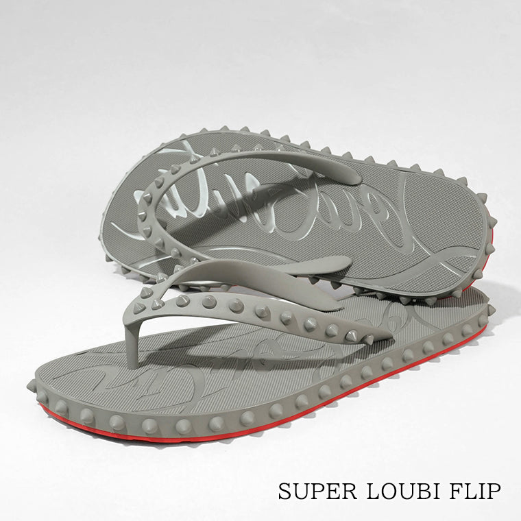 【SUMMER FINAL SALE】 CHRISTIAN LOUBOUTIN メンズ サンダル SUPER LOUBI FLIP 1230963 SMOKE GREY スモークグレー GYB5