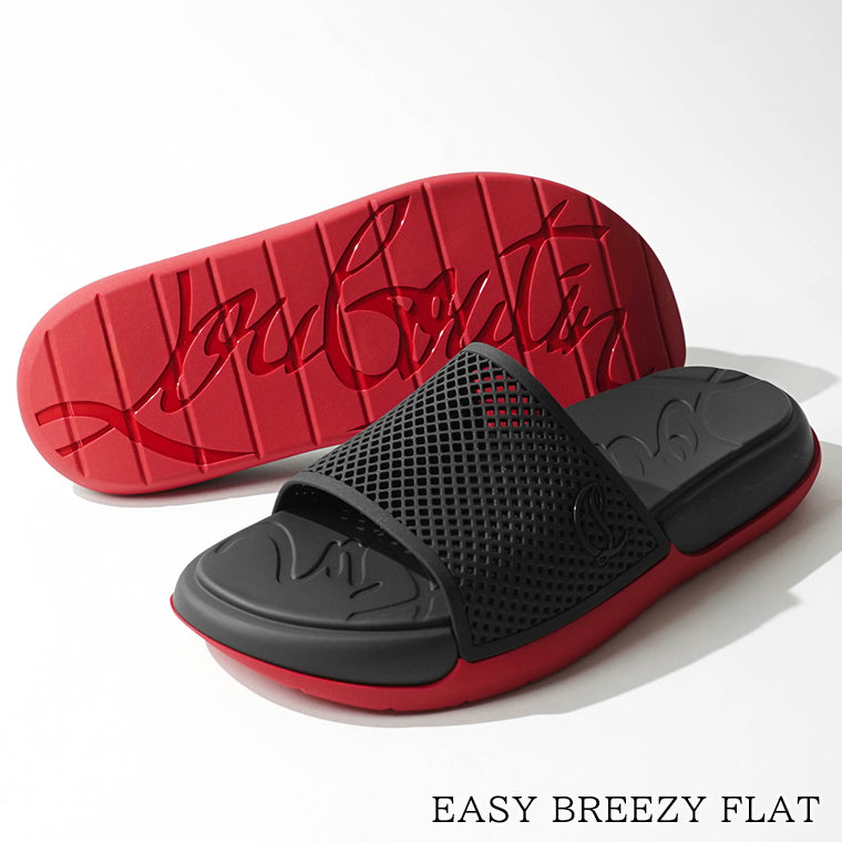 CHRISTIAN LOUBOUTIN メンズ サンダル EASY BREEZY FLAT 1260773 BLACK ブラック BK01