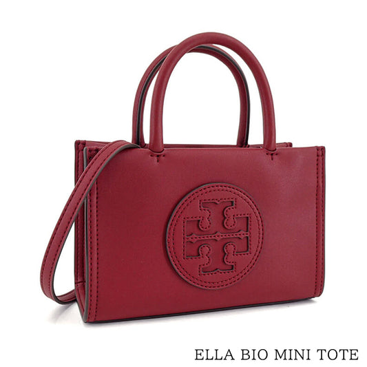 TORY BURCH レディース ミニトートバッグ ELLA BIO MINI TOTE JUNEBERRY レッド 601