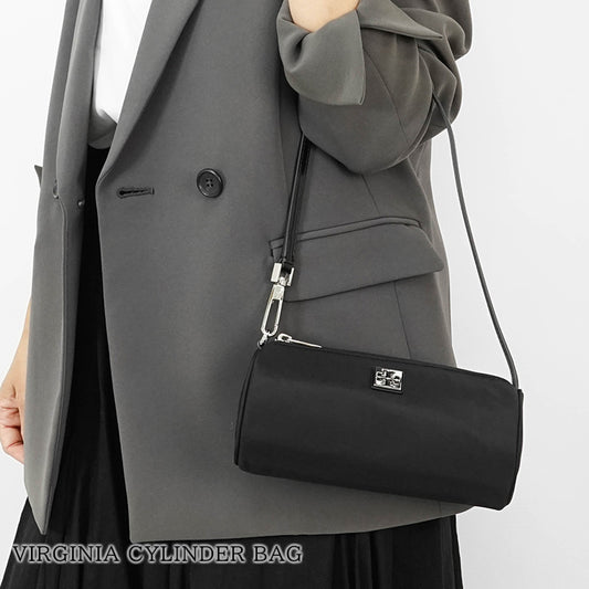 TORY BURCH レディース ショルダーバッグ VIRGINIA CYLINDER BAG 169167 BLACK ブラック 001