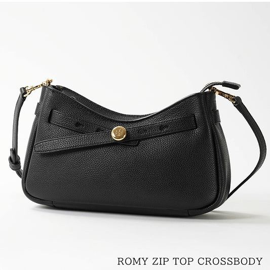 TORY BURCH レディース ショルダーバッグ ROMY ZIP TOP CROSSBODY 179955 BLACK ブラック 001