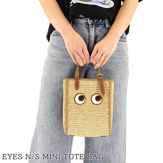 ANYA HINDMARCH レディース ショルダーバッグ EYES N S MINI TOTE BAG 189057 ナチュラル NATURAL