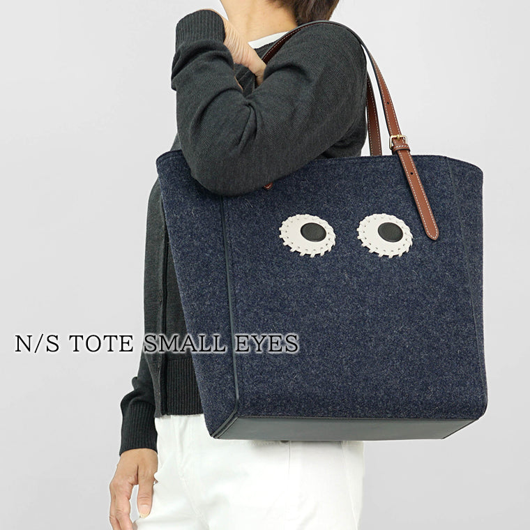 ANYA HINDMARCH レディース トートバッグ N S TOTE SMALL EYES 193184 ネイビー シダー NAVY CEDAR