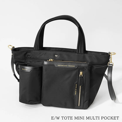 ANYA HINDMARCH レディース バッグ E W TOTE MINI MULTI POCKET 193474 ブラック BLACK