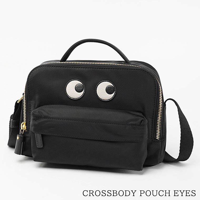 ANYA HINDMARCH レディース ショルダーバッグ CROSSBODY POUCH EYES 193542 ブラック BLACK