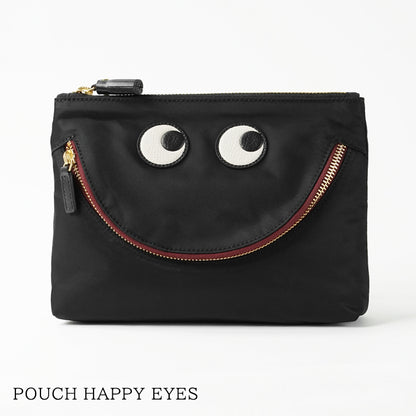 ANYA HINDMARCH レディース ポーチ POUCH HAPPY EYES 193559 ブラック BLACK