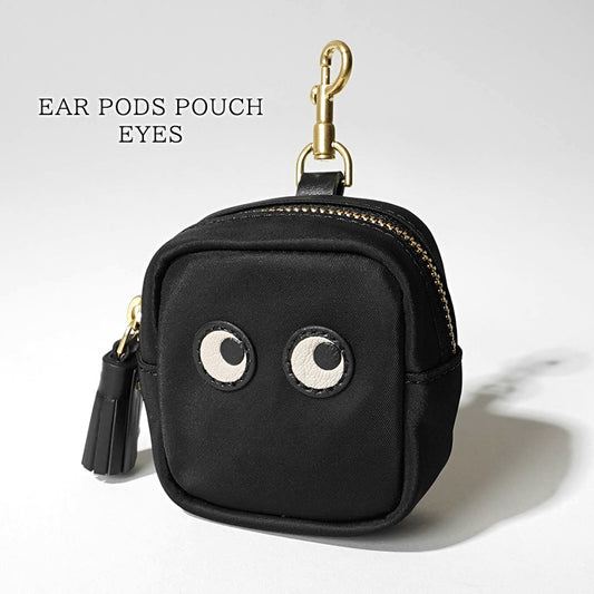 ANYA HINDMARCH レディース イヤホンポーチ EAR PODS POUCH EYES 193610 ブラック BLACK