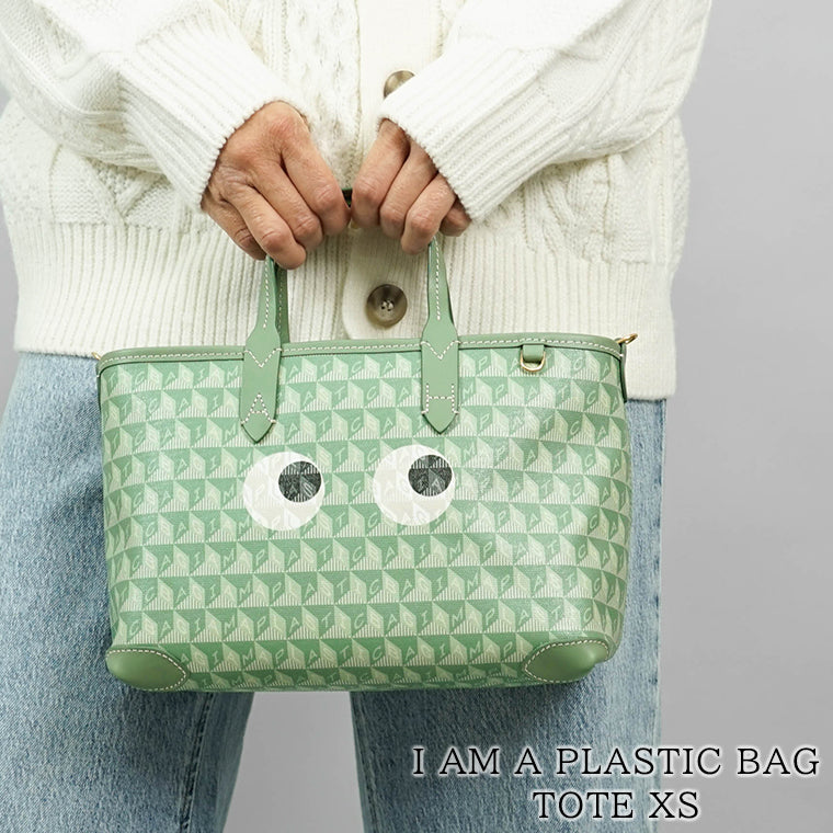 ANYA HINDMARCH レディース ショルダーバッグ I AM A PLASTIC BAG TOTE XS 194228 モスグリーン MOSS