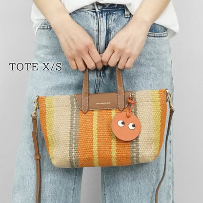 ANYA HINDMARCH レディース トートバッグ TOTE X S 197212 オレンジ系 ORANGE MULTI STRIPED