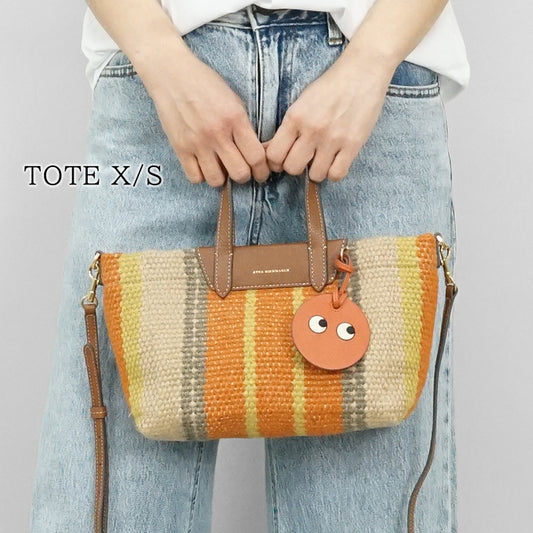 ANYA HINDMARCH レディース トートバッグ TOTE X S 197212 オレンジ系 ORANGE MULTI STRIPED