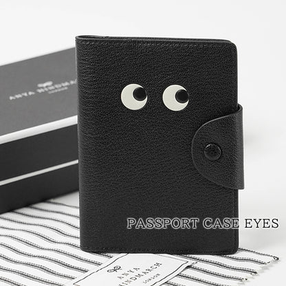 ANYA HINDMARCH レディース パスポートケース PASSPORT CASE EYES 199025 ブラック BLACK