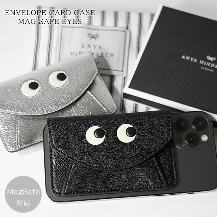 ANYA HINDMARCH レディース カードケース ENVELOPE CARD CASE MAG SAFE EYES 199452 199445 2カラー
