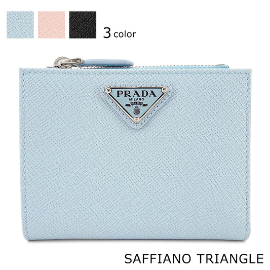 PRADA レディース 2つ折り財布 SAFFIANO TRIANGLE 1ML050 QHH 3カラー