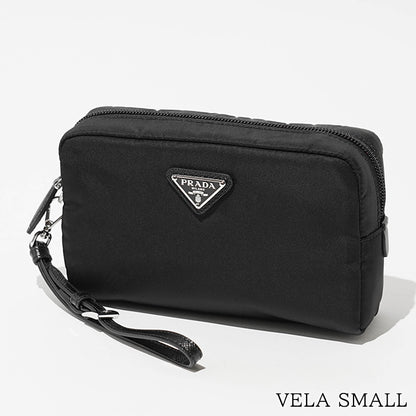 【SUMMER FINAL SALE】 PRADA レディース メンズ ポーチ VELA SMALL Re-Nylon POUCH 1NS021 R067 NERO ブラック F0002