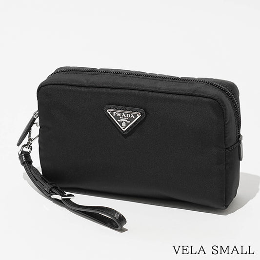 【SUMMER FINAL SALE】 PRADA レディース メンズ ポーチ VELA SMALL Re-Nylon POUCH 1NS021 R067 NERO ブラック F0002