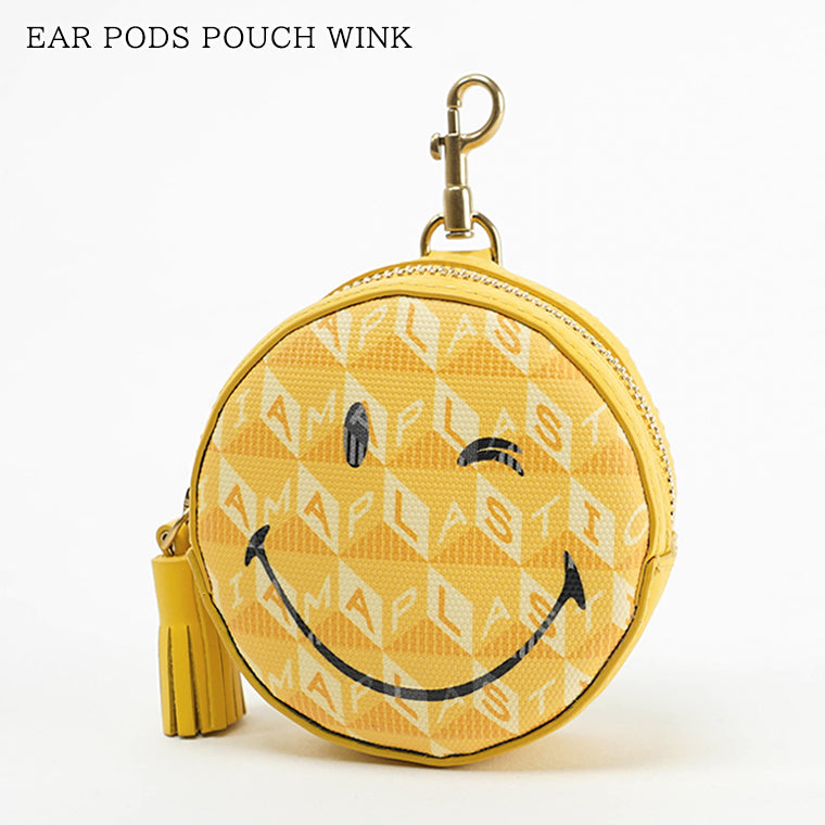 ANYA HINDMARCH レディース イヤホンポーチ EAR PODS POUCH WINK 205825 イエロー LEMONCURD