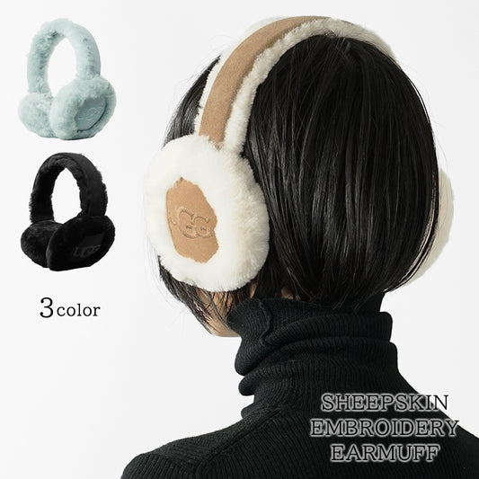 UGG レディース イヤーマフ SHEEPSKIN EMBROIDERY EARMUFF 20955 3カラー