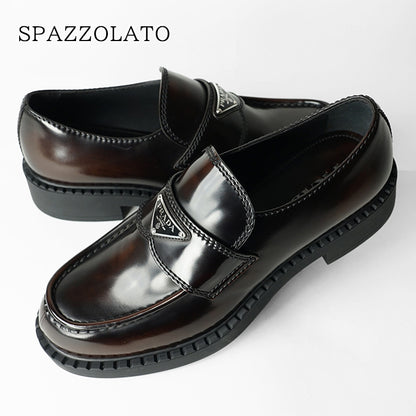PRADA メンズ ローファー SPAZZOLATO 2DE127 055 BRUCIATO ブラウン F0038