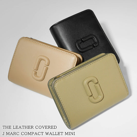 MARC JACOBS レディース 2つ折り財布 THE LEATHER COVERED J MARC COMPACT WALLET MINI 2S4SMP007S02 3カラー