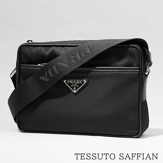 PRADA メンズ レディース ショルダーバッグ TESSUTO SAFFIAN 2VH048 2DMH NERO ブラック F0002