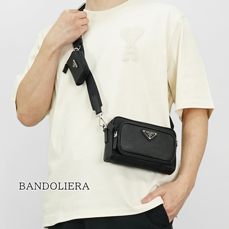 PRADA メンズ レディース ショルダーバッグ BANDOLIERA 2VH172 2DMH NERO ブラック F0002