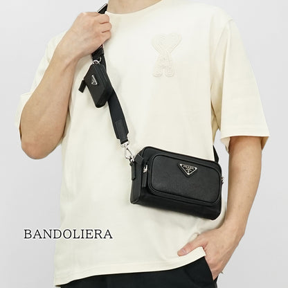 PRADA メンズ レディース ショルダーバッグ BANDOLIERA 2VH172 2DMH NERO ブラック F0002