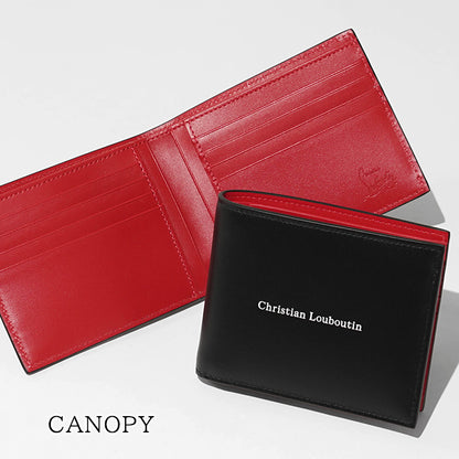 CHRISTIAN LOUBOUTIN メンズ 2つ折り財布 CANOPY 3265105 BLACK ブラック BK01