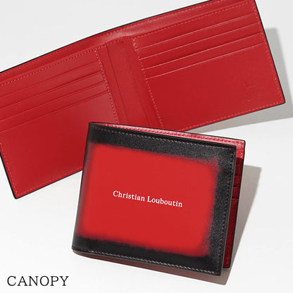 CHRISTIAN LOUBOUTIN メンズ 2つ折り財布 CANOPY 3265106 LOUBI レッド R251