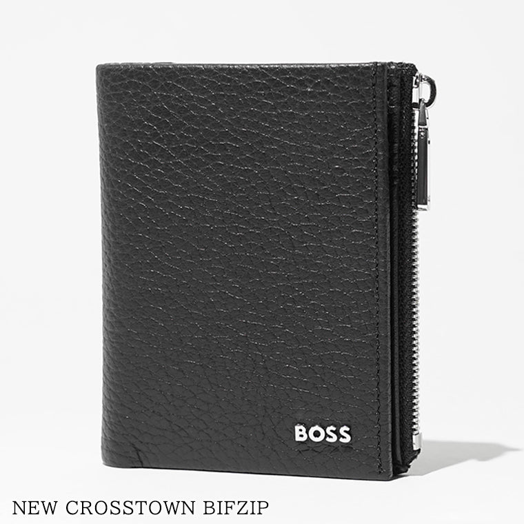 【2026SS SUMMER SALE】HUGO BOSS メンズ 2つ折り財布 NEW CROSSTOWN BIFZIP 50563612 ブラック 001