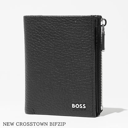【2026SS SUMMER SALE】HUGO BOSS メンズ 2つ折り財布 NEW CROSSTOWN BIFZIP 50563612 ブラック 001