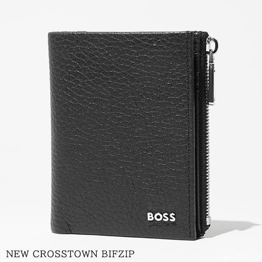 HUGO BOSS メンズ 2つ折り財布 NEW CROSSTOWN BIFZIP 50563612 ブラック 001