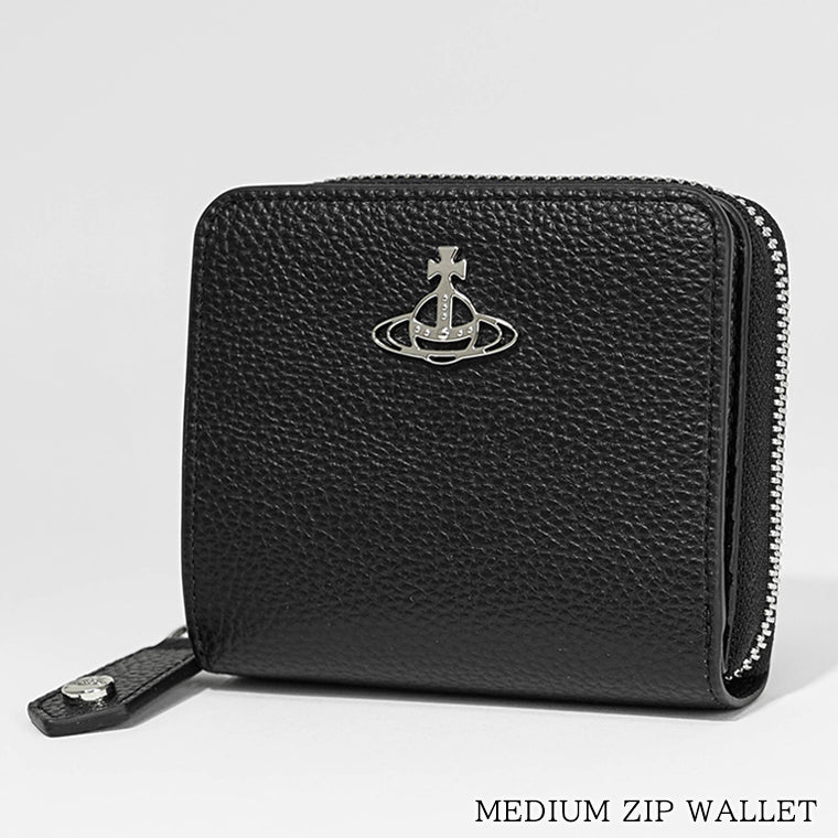 Vivienne Westwood レディース メンズ 2つ折り財布 MEDIUM ZIP WALLET 5107004JU S000D BLACK ブラック N403