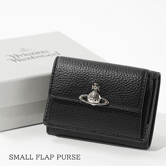 Vivienne Westwood レディース 3つ折り財布 SMALL FLAP PURSE 5115002TW S000D BLACK ブラック N403