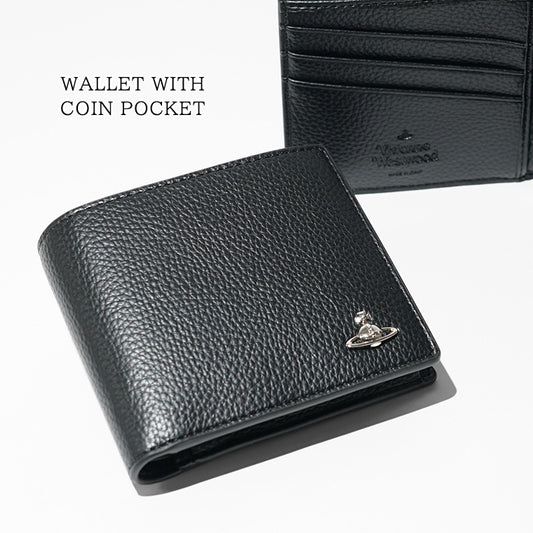 Vivienne Westwood メンズ 2つ折り財布 WALLET WITH COIN POCKET 5115003NM S000D BLACK ブラック N403