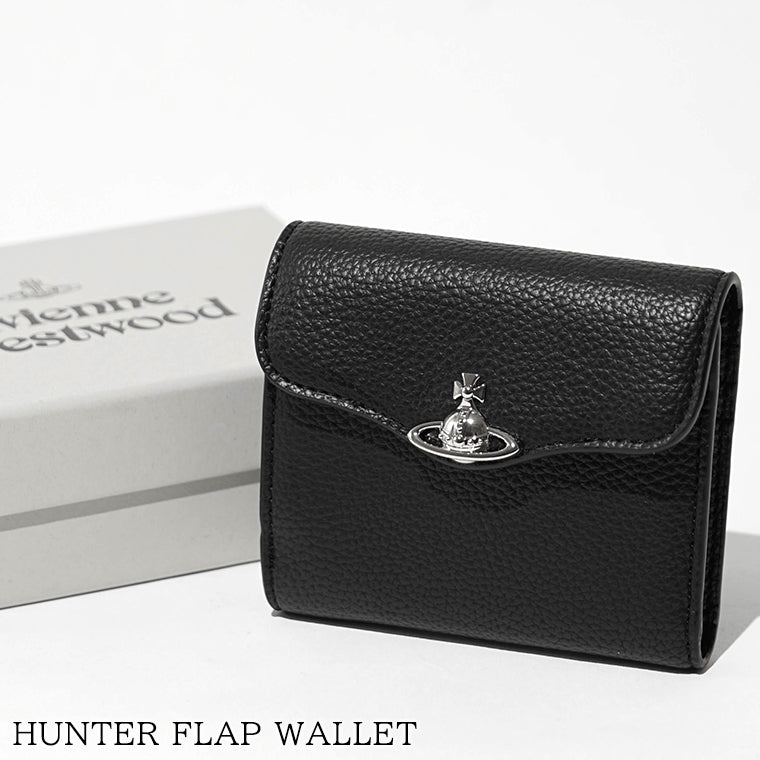 Vivienne Westwood レディース 3つ折り財布 HUNTER FLAP WALLET 5115003TW S000D BLACK ブラック N403